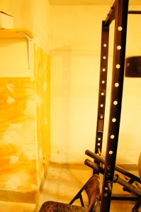 Barbell Rack for hanging bars will go in this corner